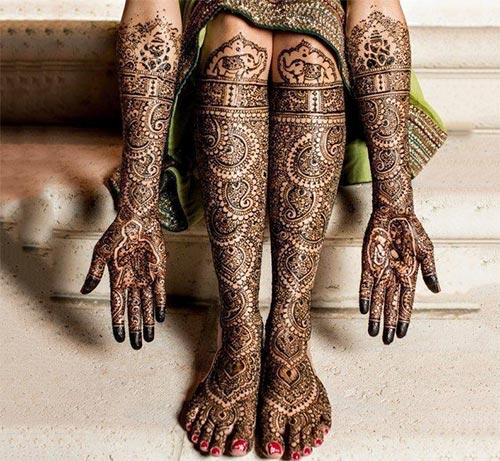 indian heavy bridal mehndi