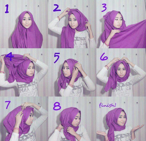 hijab styles for parties step by step