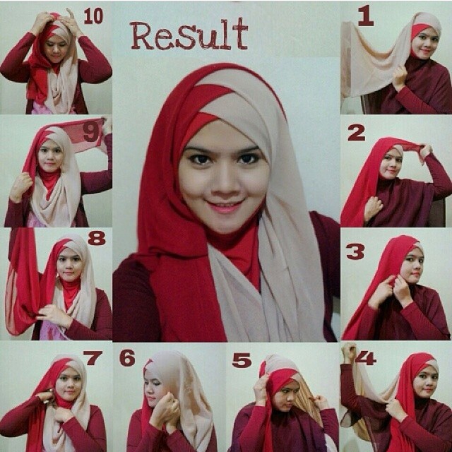 Hijab styles step 2024 by step simple