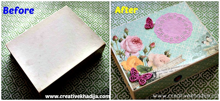 How To Decoupage Box With Scrapbook Paper