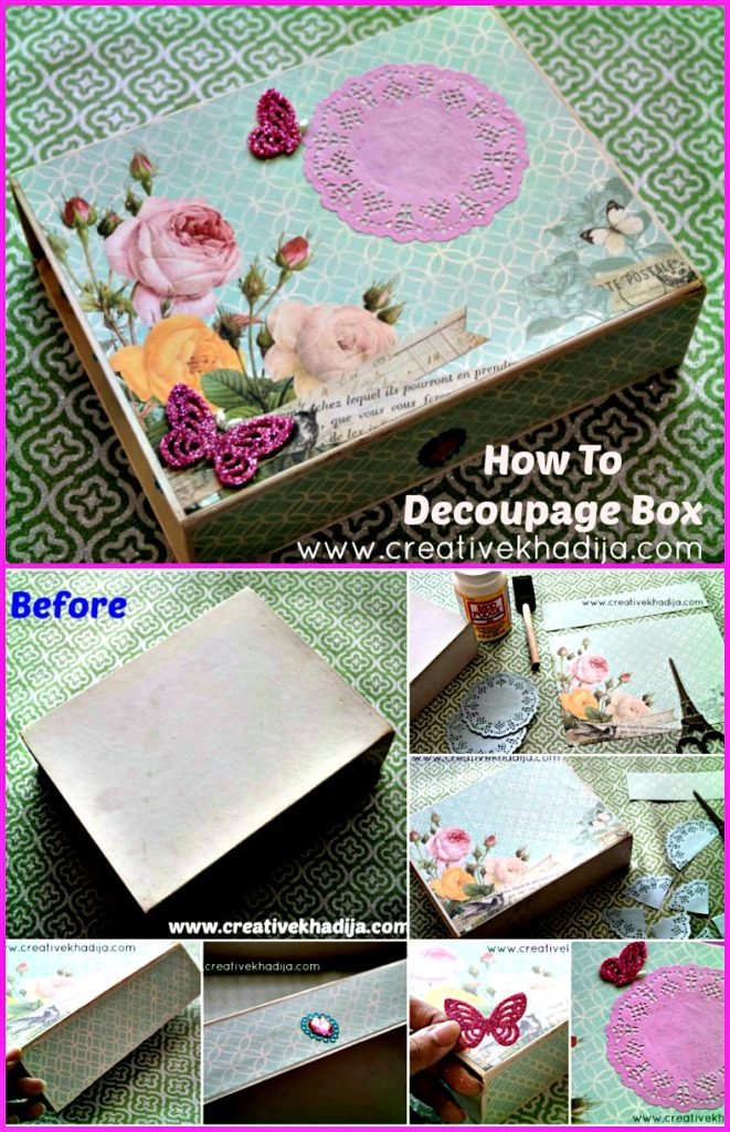 How To Decoupage Box With Scrapbook Paper