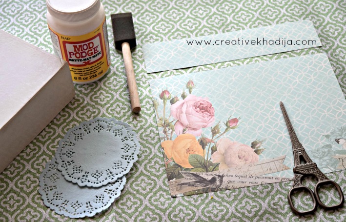 How To Decoupage Box With Scrapbook Paper