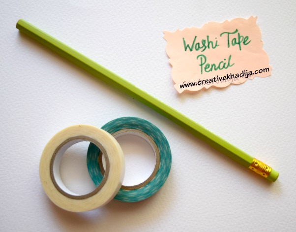 Washi Tape Covered Pencil-Azadi Crafts Series