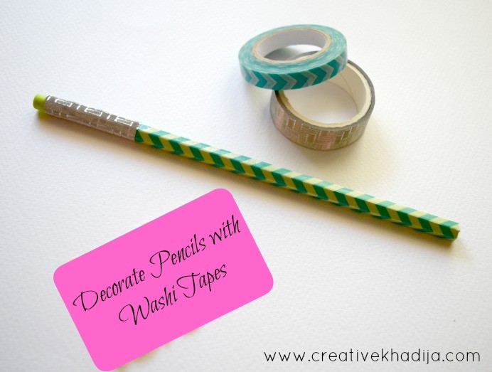 Washi Tape Covered Pencil-Azadi Crafts Series