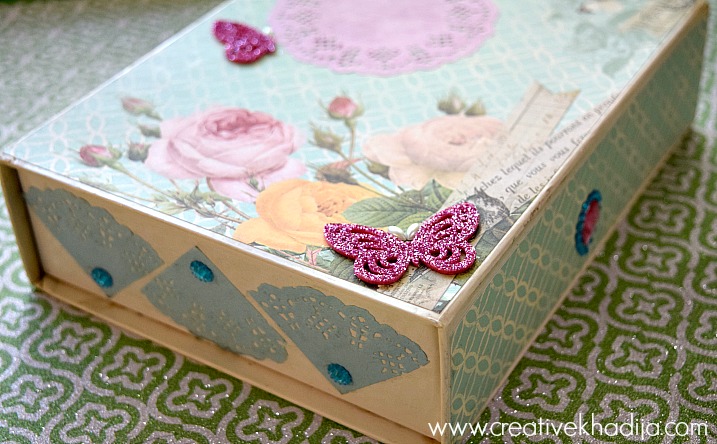 How To Decoupage Box With Scrapbook Paper