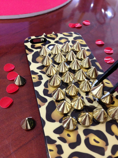 DIY spiked phone cover