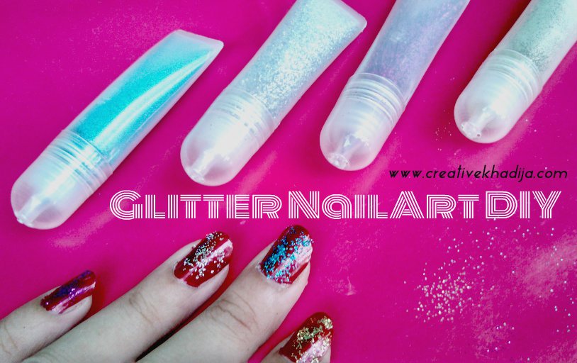 glitter nail art DIY