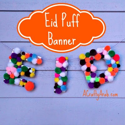 eid mubarak pom pom banner ideas tutorials