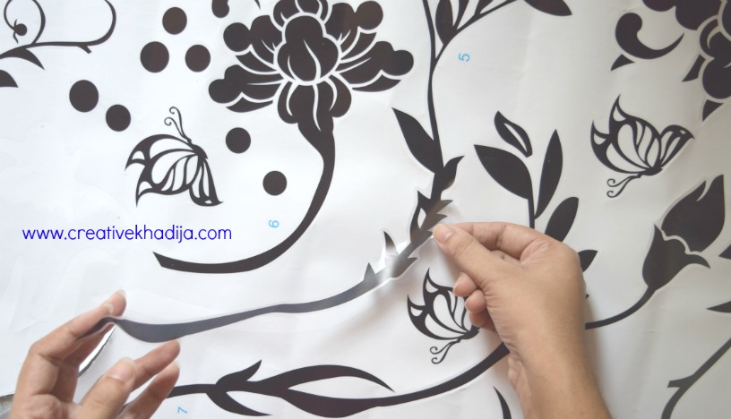 How to apply wall decal stickers wall art step by step DIY