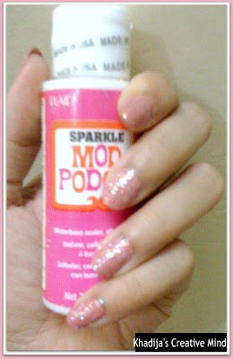 mod podge nail art idea