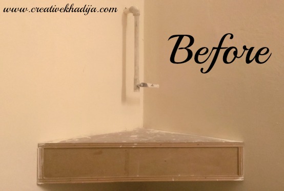 how to decoupage wooden corner shelf DIY