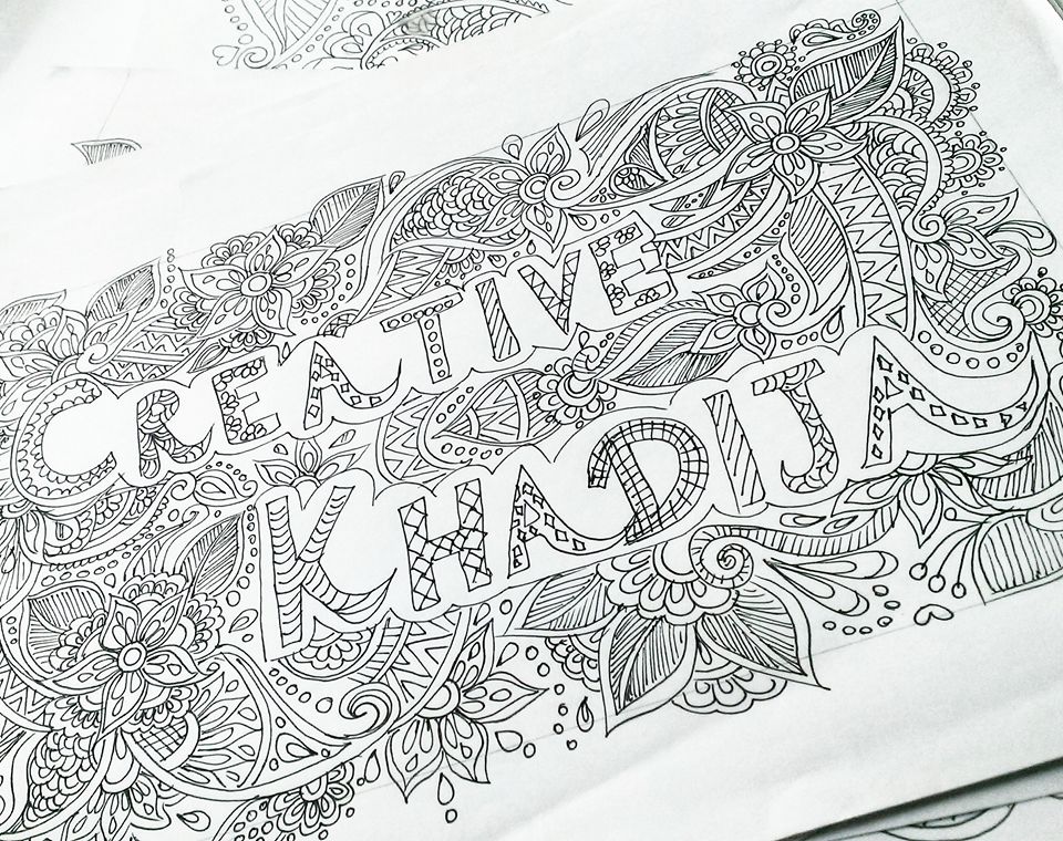 creative khadija freehand drawings and doodle work in progress