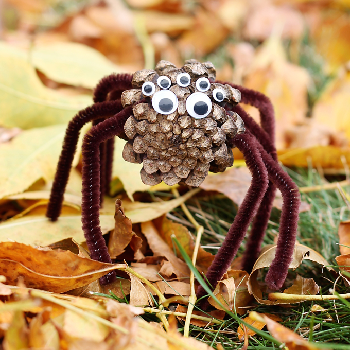fall and halloween crafts ideas kids spiders