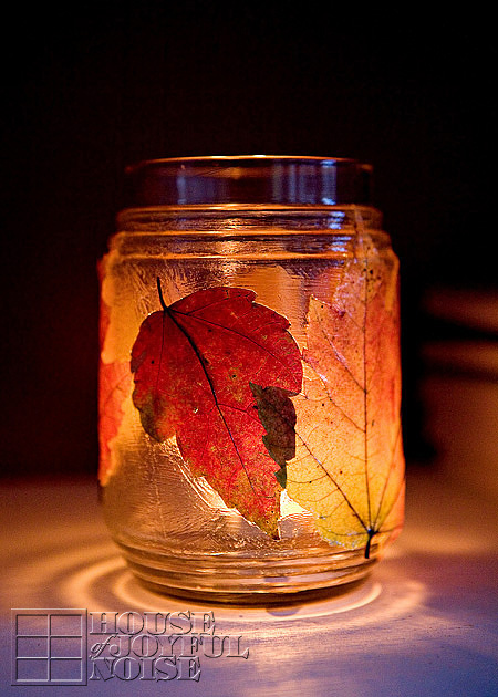 fall and halloween ideas candles jars for kids