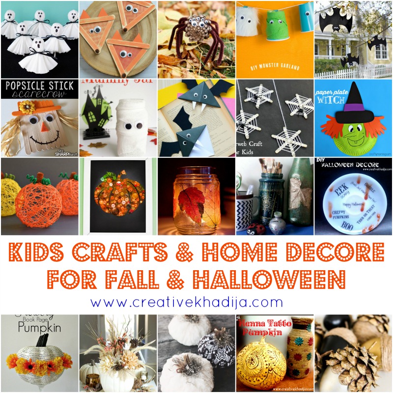 fall crafts and halloween kids crafts ideas