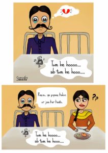 Life Of A Desi Family-Funny illustration Comics By Saeeda