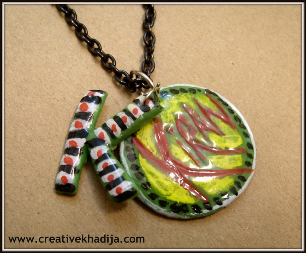 handmade dough necklace pendant DIY