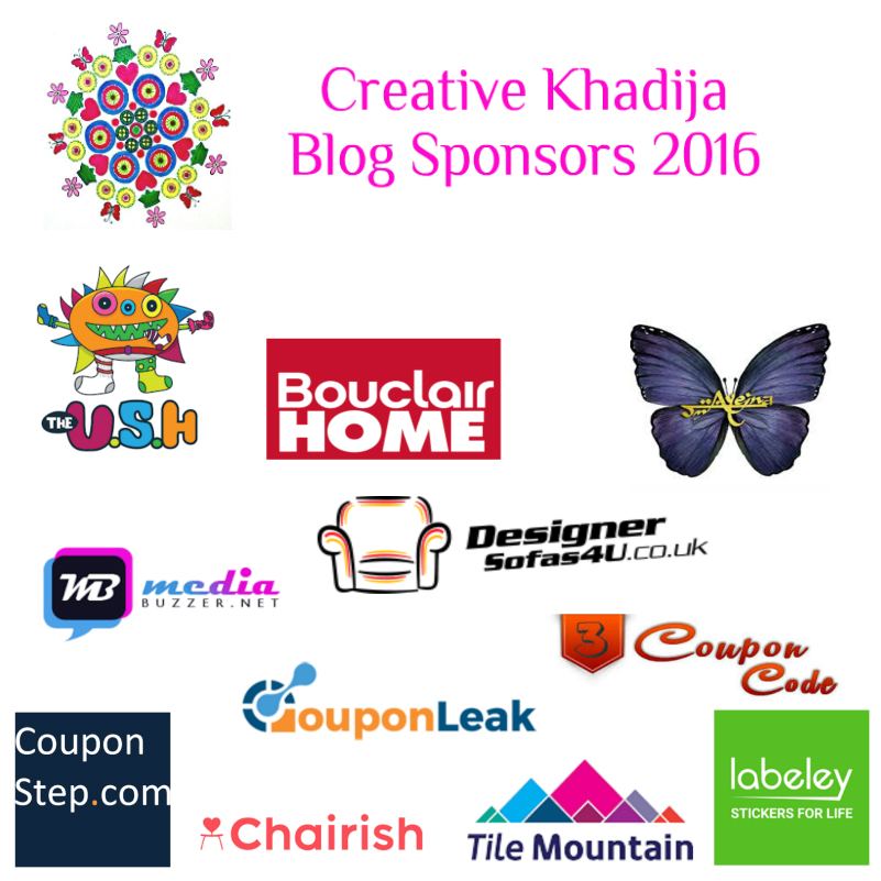 Creative Khadija blog Sponsors 2016