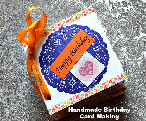 coloring book pages style handmade birthday card