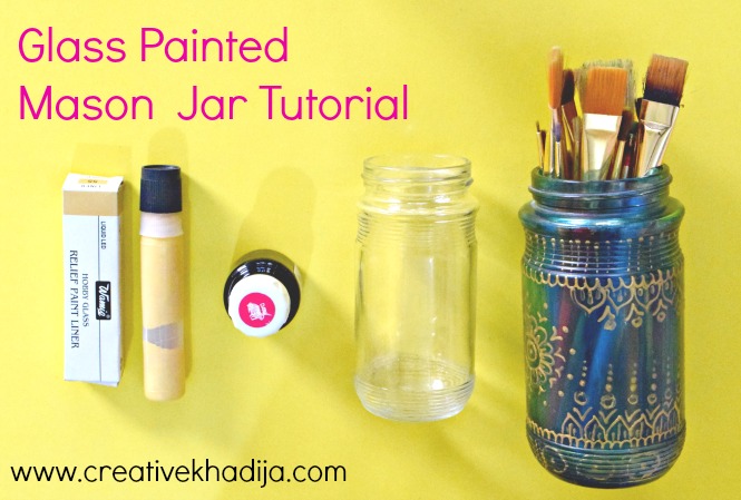 How To Glass Paint Mason Jar-Video Tutorial