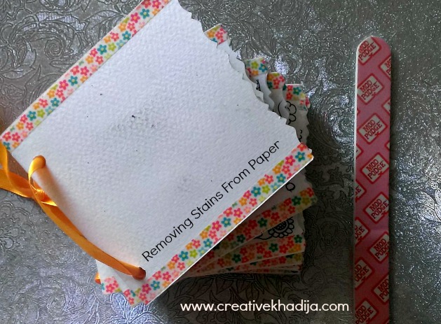 How To Remove Minor Stains From Paper Cards and Crafts