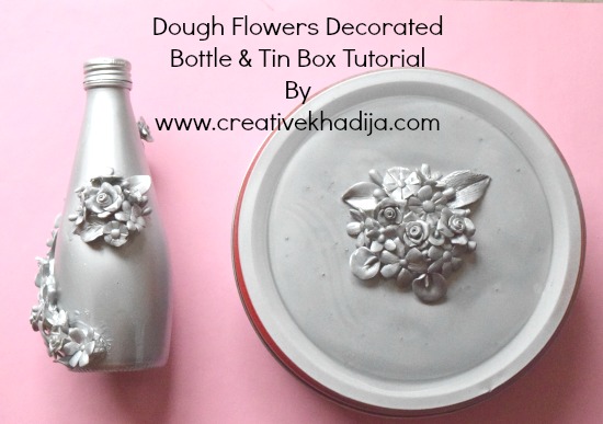 How To Decorate Tin Box With Dough Flowers Embellishment