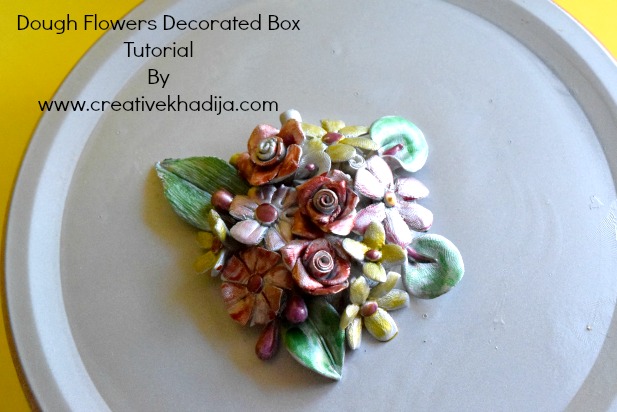 How To Decorate Tin Box With Dough Flowers Embellishment