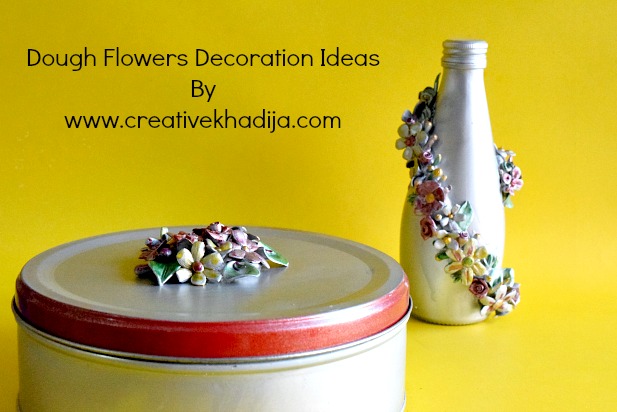 How To Decorate Tin Box With Dough Flowers Embellishment