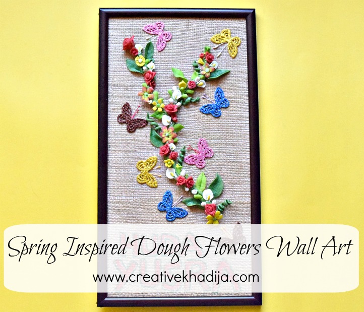 spring inspired floral wall art and dough crafts by creative khadija blog