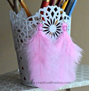 how to make feather jewelry and crafts idea by creative khadija blog
