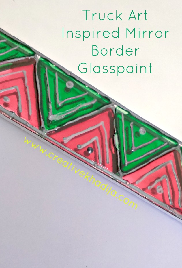 Truck art inspired mirror border painting for spring home decore ideas creative