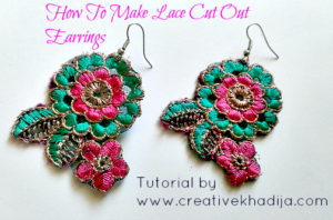 How To Make Lace Cut Out Earrings In Two Minutes