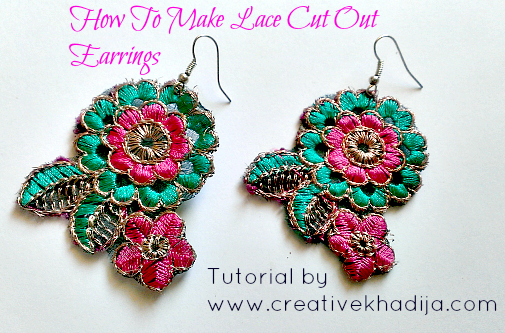 How To Make Lace Cut Out Earrings In Two Minutes