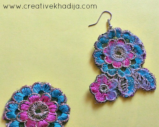 How To Make Lace Cut Out Earrings In Two Minutes