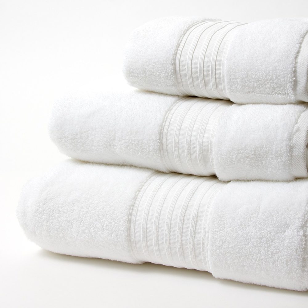 Microplush Zero Twist Cotton Bath Towel, White