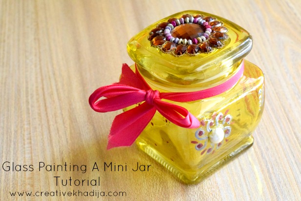 How to decorate and glass paint a food jar-tutorial