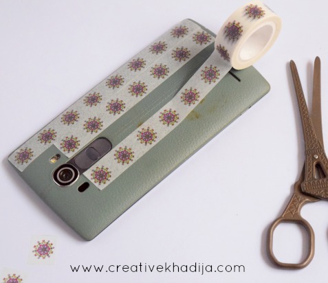 how to design phone casing with washi tape