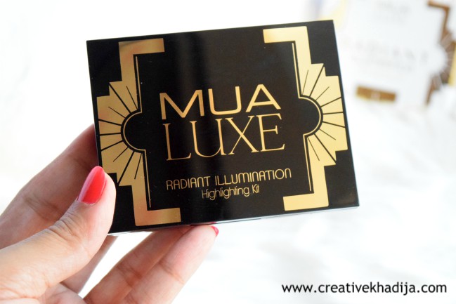 MUA Luxe Highlight Kit Review swatches & product photography by Creative Khadija blogger