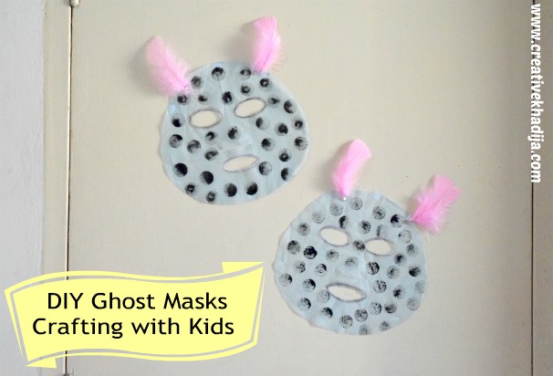 Halloween ghost masks crafting ideas with kids