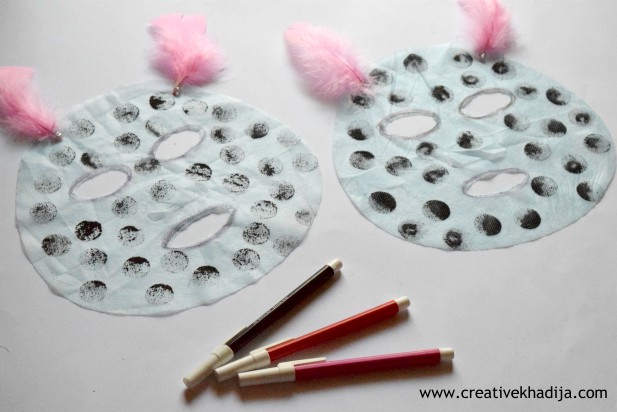 Halloween ghost masks crafting ideas with kids