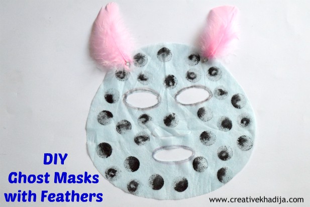 Halloween ghost masks crafting ideas with kids