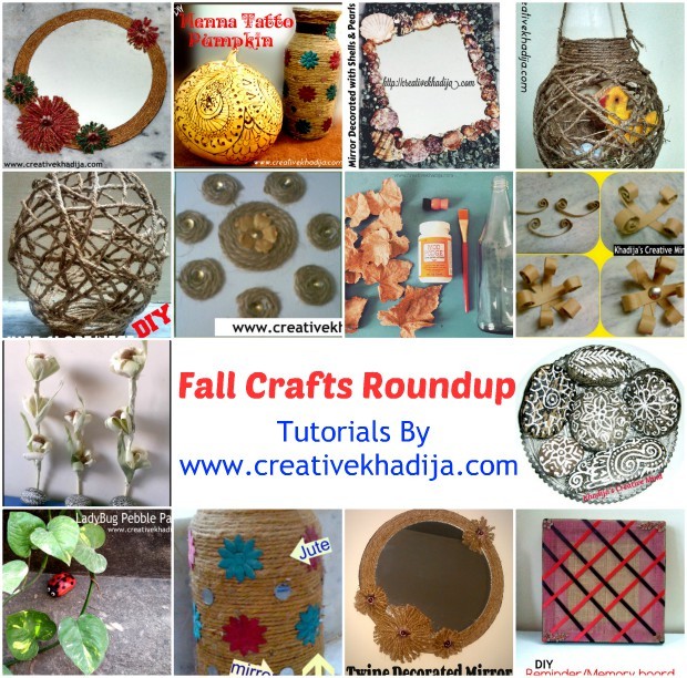 fall crafts ideas & creations roundup post by Creative Khadija