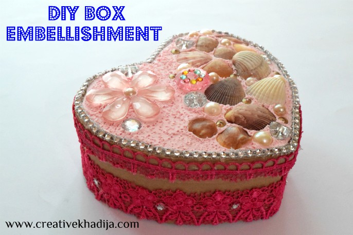 valentines day heart shaped box decor with collage clay 
Easy valentine crafts ideas for Girls to Try this year