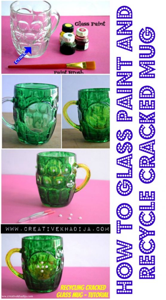 Easy Way To Reuse and Recycle Cracked Glass Mug-Tutorial