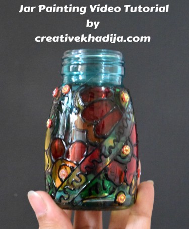 how to make Ramadan Lanterns with glass jars decoration
