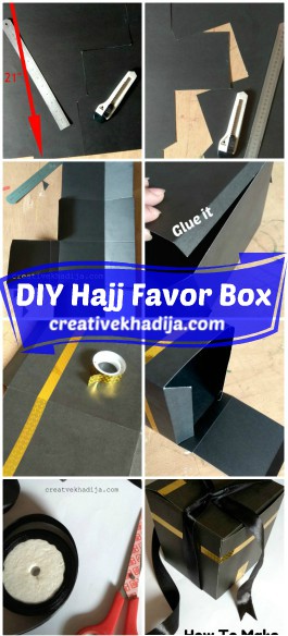 how to make Hajj favor box in Kaaba design-Tutorial