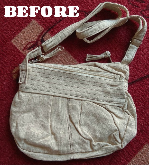 Idea to transform and refurbish a plain handbag