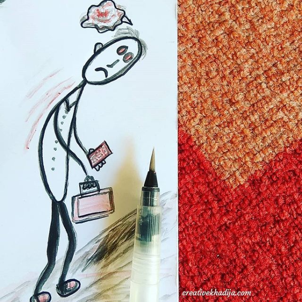 instagram inktober challenge 2018 pen and ink drawings by Creative Khadija