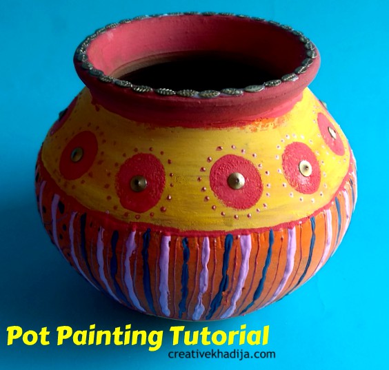 How To Paint, Design and Decorate Clay Pots Tutorial