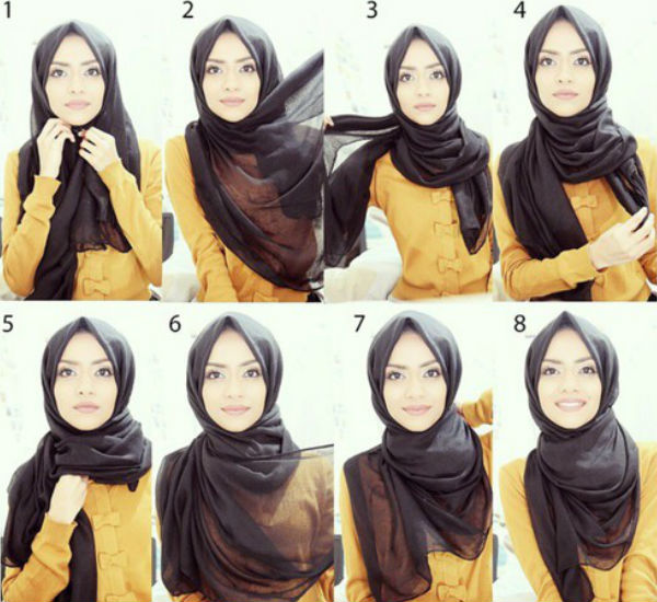 how to tie a hijab in easy and stylish way stylish hijab